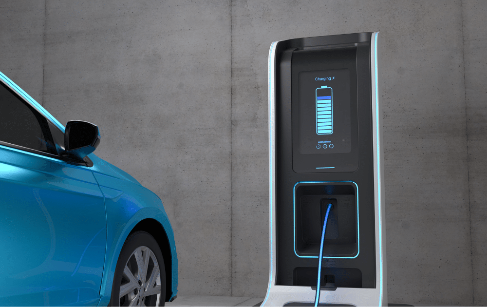 電気自動車（EV）充電スタンドの画像