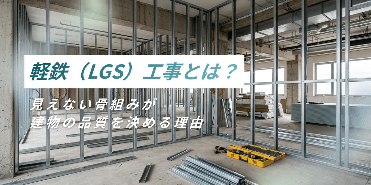 軽鉄（LGS）工事とは？　見えない骨組みが建物の品質を決める理由